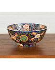 Contemporary Hand Painted Chinese Floral Decor Bowl with Cobalt Blue Ground-12. Asian & Chinese Furniture, Art, Antiques, Vintage Home Décor for sale at FEA Home