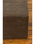 Burmese Contemporary Waterfall Side Table with Opium Mat Top and Horsehoof Feet-6. Asian & Chinese Furniture, Art, Antiques, Vintage Home Décor for sale at FEA Home
