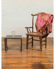 Burmese Contemporary Waterfall Side Table with Opium Mat Top and Horsehoof Feet-3. Asian & Chinese Furniture, Art, Antiques, Vintage Home Décor for sale at FEA Home