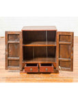 Chinese Qing Dynasty 19th Century Side Cabinet with Painted Floral Decor-8. Asian & Chinese Furniture, Art, Antiques, Vintage Home Décor for sale at FEA Home