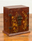 Chinese Qing Dynasty 19th Century Side Cabinet with Painted Floral Decor-2. Asian & Chinese Furniture, Art, Antiques, Vintage Home Décor for sale at FEA Home