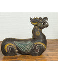 Pair of Antique Northern Thai Carved and Polychrome Mythical Guardian Animals-11. Asian & Chinese Furniture, Art, Antiques, Vintage Home Décor for sale at FEA Home