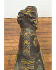Pair of Antique Northern Thai Carved and Polychrome Mythical Guardian Animals-13. Asian & Chinese Furniture, Art, Antiques, Vintage Home Décor for sale at FEA Home