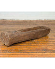 Chinese Antique 19th Century or Older Rustic Mortar with Weathered Patina-7. Asian & Chinese Furniture, Art, Antiques, Vintage Home Décor for sale at FEA Home