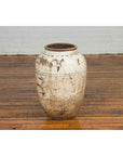 Thai Sawankhalok 1850s Exterior Water Jar with Distressed White Patina-10. Asian & Chinese Furniture, Art, Antiques, Vintage Home Décor for sale at FEA Home