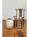 Thai Sawankhalok 1850s Exterior Water Jar with Distressed White Patina-3. Asian & Chinese Furniture, Art, Antiques, Vintage Home Décor for sale at FEA Home