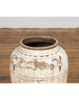 Thai Sawankhalok 1850s Exterior Water Jar with Distressed White Patina-5. Asian & Chinese Furniture, Art, Antiques, Vintage Home Décor for sale at FEA Home