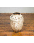 Thai Sawankhalok 1850s Exterior Water Jar with Distressed White Patina-9. Asian & Chinese Furniture, Art, Antiques, Vintage Home Décor for sale at FEA Home