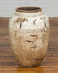 Thai Sawankhalok 1850s Exterior Water Jar with Distressed White Patina-2. Asian & Chinese Furniture, Art, Antiques, Vintage Home Décor for sale at FEA Home