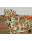 Handmade Vintage Indian Temple Horse Toy on Wheels from Madras with Spheres-4. Asian & Chinese Furniture, Art, Antiques, Vintage Home Décor for sale at FEA Home