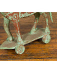 Handmade Vintage Indian Temple Horse Toy on Wheels from Madras with Spheres-6. Asian & Chinese Furniture, Art, Antiques, Vintage Home Décor for sale at FEA Home