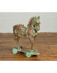 Handmade Vintage Indian Temple Horse Toy on Wheels from Madras with Spheres-9. Asian & Chinese Furniture, Art, Antiques, Vintage Home Décor for sale at FEA Home