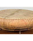 Chinese Qing Dynasty Period 19th Century Leather Drum with Its Wooden Mallet-4. Asian & Chinese Furniture, Art, Antiques, Vintage Home Décor for sale at FEA Home