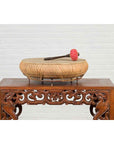 Chinese Qing Dynasty Period 19th Century Leather Drum with Its Wooden Mallet-6. Asian & Chinese Furniture, Art, Antiques, Vintage Home Décor for sale at FEA Home