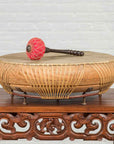 Chinese Qing Dynasty Period 19th Century Leather Drum with Its Wooden Mallet-2. Asian & Chinese Furniture, Art, Antiques, Vintage Home Décor for sale at FEA Home