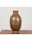 Japanese Meiji Period 19th century Water Jar with Brown Monochrome Patina-11. Asian & Chinese Furniture, Art, Antiques, Vintage Home Décor for sale at FEA Home