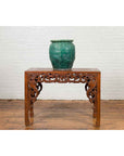 Chinese Vintage Green Glazed Vase with Raised Floral and Bird Motifs-7. Asian & Chinese Furniture, Art, Antiques, Vintage Home Décor for sale at FEA Home
