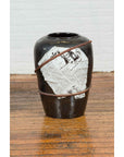 Large Thai Exterior Flower Vase with Black Patina, Rope and Newspaper Motifs-5. Asian & Chinese Furniture, Art, Antiques, Vintage Home Décor for sale at FEA Home