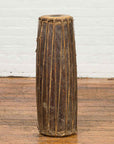 Antique Indonesian Slender Freestanding Wooden Drum with Leather Drumhead-2. Asian & Chinese Furniture, Art, Antiques, Vintage Home Décor for sale at FEA Home