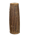 Antique Indonesian Slender Freestanding Wooden Drum with Leather Drumhead-1. Asian & Chinese Furniture, Art, Antiques, Vintage Home Décor for sale at FEA Home