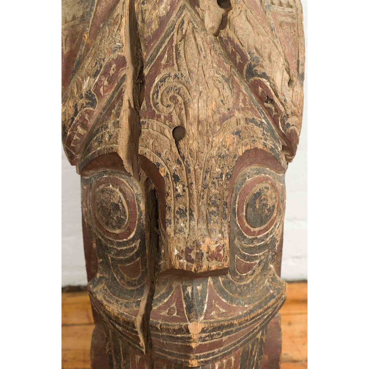 Hand Carved Painted Singa Singa Tribal Carving from the Batak People, Sumatra-7. Asian & Chinese Furniture, Art, Antiques, Vintage Home Décor for sale at FEA Home