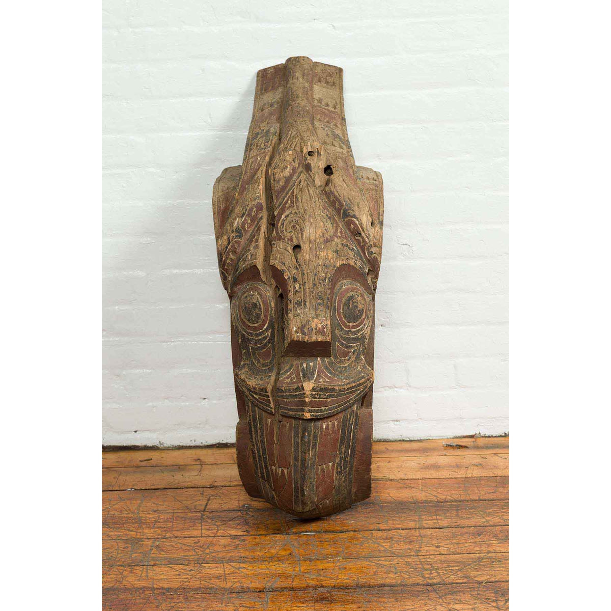 Hand Carved Painted Singa Singa Tribal Carving from the Batak People, Sumatra-4. Asian & Chinese Furniture, Art, Antiques, Vintage Home Décor for sale at FEA Home