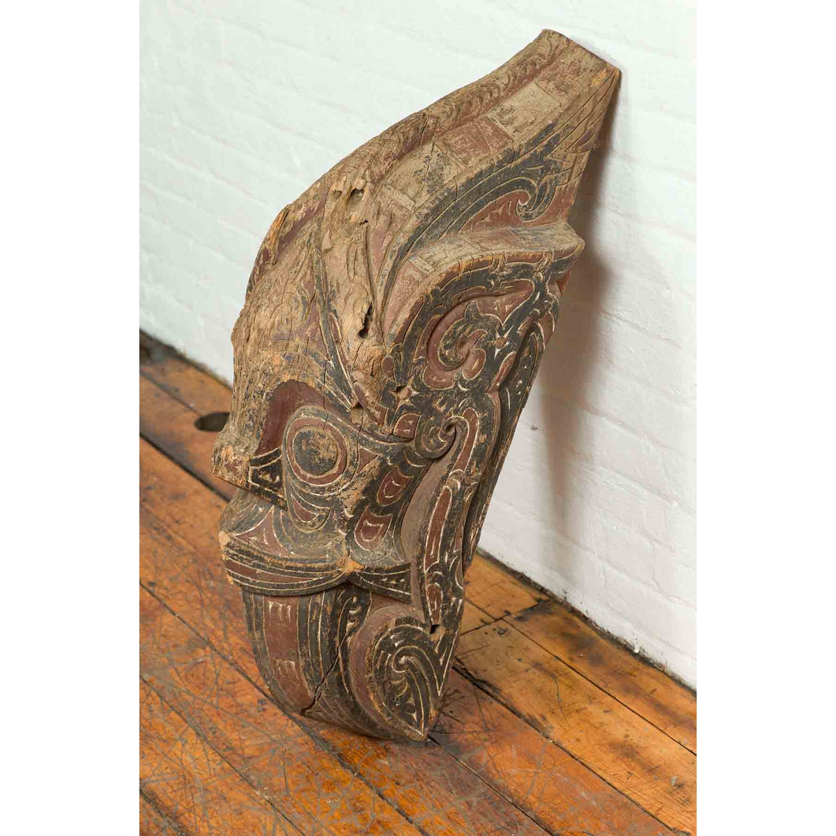 Hand Carved Painted Singa Singa Tribal Carving from the Batak People, Sumatra-3. Asian & Chinese Furniture, Art, Antiques, Vintage Home Décor for sale at FEA Home