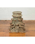 Antique Indian Corinthian Temple Capital Carving with Distressed Patina-11. Asian & Chinese Furniture, Art, Antiques, Vintage Home Décor for sale at FEA Home