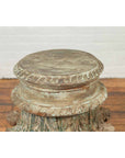 Antique Indian Corinthian Temple Capital Carving with Distressed Patina-5. Asian & Chinese Furniture, Art, Antiques, Vintage Home Décor for sale at FEA Home