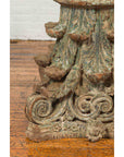 Antique Indian Corinthian Temple Capital Carving with Distressed Patina-6. Asian & Chinese Furniture, Art, Antiques, Vintage Home Décor for sale at FEA Home