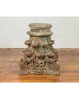 Antique Indian Corinthian Temple Capital Carving with Distressed Patina-12. Asian & Chinese Furniture, Art, Antiques, Vintage Home Décor for sale at FEA Home