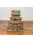 Antique Indian Corinthian Temple Capital Carving with Distressed Patina-8. Asian & Chinese Furniture, Art, Antiques, Vintage Home Décor for sale at FEA Home