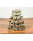 Indian Antique Corinthian Temple Capital Carving with Distressed Patina-10. Asian & Chinese Furniture, Art, Antiques, Vintage Home Décor for sale at FEA Home
