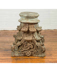 Indian Antique Corinthian Temple Capital Carving with Distressed Patina-12. Asian & Chinese Furniture, Art, Antiques, Vintage Home Décor for sale at FEA Home
