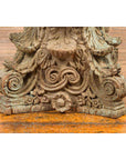 Indian Antique Corinthian Temple Capital Carving with Distressed Patina-8. Asian & Chinese Furniture, Art, Antiques, Vintage Home Décor for sale at FEA Home