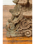Indian Antique Corinthian Temple Capital Carving with Distressed Patina-6. Asian & Chinese Furniture, Art, Antiques, Vintage Home Décor for sale at FEA Home