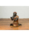 20th Century Thai Temple Ceremonial Lacquered and Gilt Kneeling Monk Sculpture-6. Asian & Chinese Furniture, Art, Antiques, Vintage Home Décor for sale at FEA Home