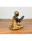 20th Century Thai Temple Ceremonial Lacquered and Gilt Kneeling Monk Sculpture-8. Asian & Chinese Furniture, Art, Antiques, Vintage Home Décor for sale at FEA Home