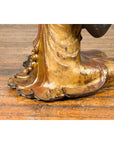 20th Century Thai Temple Ceremonial Lacquered and Gilt Kneeling Monk Sculpture-4. Asian & Chinese Furniture, Art, Antiques, Vintage Home Décor for sale at FEA Home