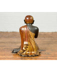 20th Century Thai Temple Ceremonial Lacquered and Gilt Kneeling Monk Sculpture-9. Asian & Chinese Furniture, Art, Antiques, Vintage Home Décor for sale at FEA Home