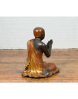 20th Century Thai Temple Ceremonial Lacquered and Gilt Kneeling Monk Sculpture-11. Asian & Chinese Furniture, Art, Antiques, Vintage Home Décor for sale at FEA Home