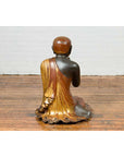20th Century Thai Temple Ceremonial Lacquered and Gilt Kneeling Monk Sculpture-12. Asian & Chinese Furniture, Art, Antiques, Vintage Home Décor for sale at FEA Home