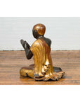 20th Century Thai Temple Ceremonial Lacquered and Gilt Kneeling Monk Sculpture-13. Asian & Chinese Furniture, Art, Antiques, Vintage Home Décor for sale at FEA Home