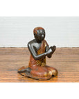 20th Century Thai Temple Ceremonial Lacquered and Gilt Kneeling Monk Sculpture-9. Asian & Chinese Furniture, Art, Antiques, Vintage Home Décor for sale at FEA Home
