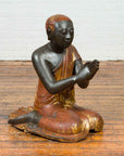20th Century Thai Temple Ceremonial Lacquered and Gilt Kneeling Monk Sculpture-2. Asian & Chinese Furniture, Art, Antiques, Vintage Home Décor for sale at FEA Home
