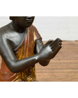 20th Century Thai Temple Ceremonial Lacquered and Gilt Kneeling Monk Sculpture-4. Asian & Chinese Furniture, Art, Antiques, Vintage Home Décor for sale at FEA Home