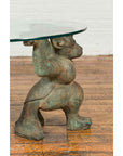 Vintage Bronze Double Monkey Coffee Table Base with Verde Patina-4. Asian & Chinese Furniture, Art, Antiques, Vintage Home Décor for sale at FEA Home