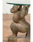 Vintage Bronze Double Monkey Coffee Table Base with Verde Patina-6. Asian & Chinese Furniture, Art, Antiques, Vintage Home Décor for sale at FEA Home