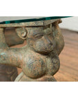 Vintage Bronze Double Monkey Coffee Table Base with Verde Patina-7. Asian & Chinese Furniture, Art, Antiques, Vintage Home Décor for sale at FEA Home