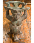 Vintage Bronze Double Monkey Coffee Table Base with Verde Patina-8. Asian & Chinese Furniture, Art, Antiques, Vintage Home Décor for sale at FEA Home